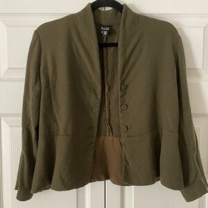 Eileen Fisher Olive Peplum Women's Jacket